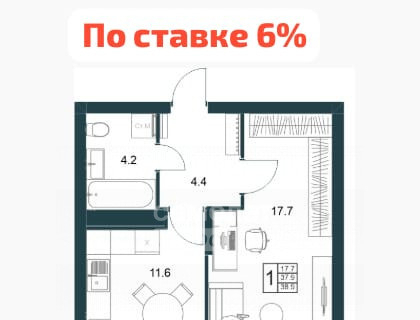 квартира г Липецк р-н Октябрьский м-н, Минская, Европейский, 16/1 фото 1