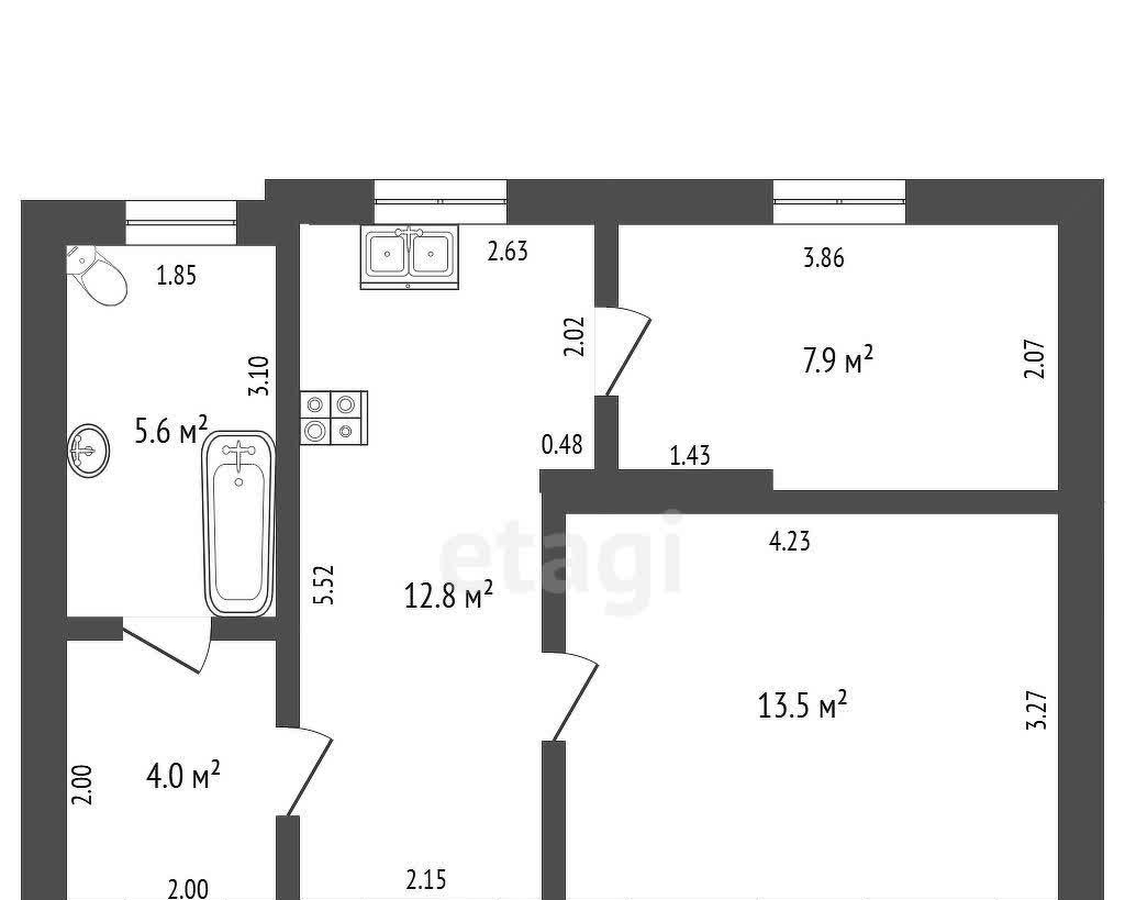 квартира г Таганрог Собачеевка ул Энергетическая 33а фото 12