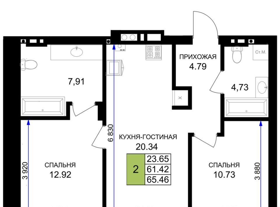 квартира р-н Гурьевский г Гурьевск ЖК «Включи» фото 1