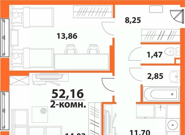 р-н Засвияжский ЖК «‎Аквамарин 2» 1 фото