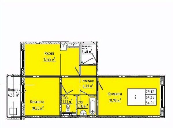 квартира г Омск р-н Кировский Солнечный ул 3-я Любинская 30к/2 фото 1