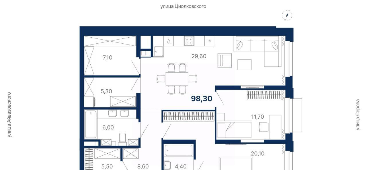 квартира г Екатеринбург Чкаловская пер Полярников фото 1