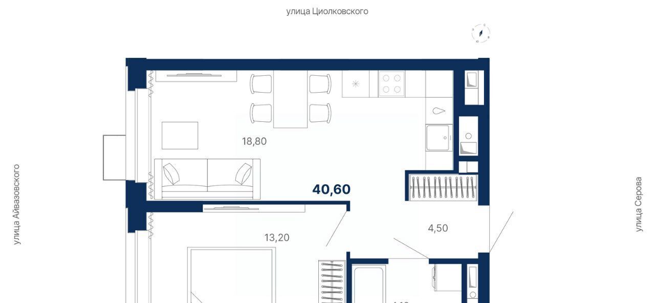 квартира г Екатеринбург Чкаловская пер Полярников фото 1