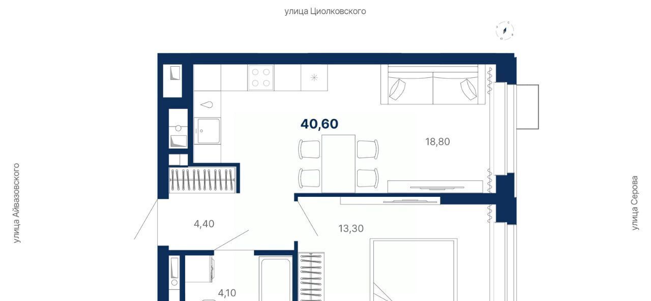 квартира г Екатеринбург Чкаловская пер Полярников фото 1