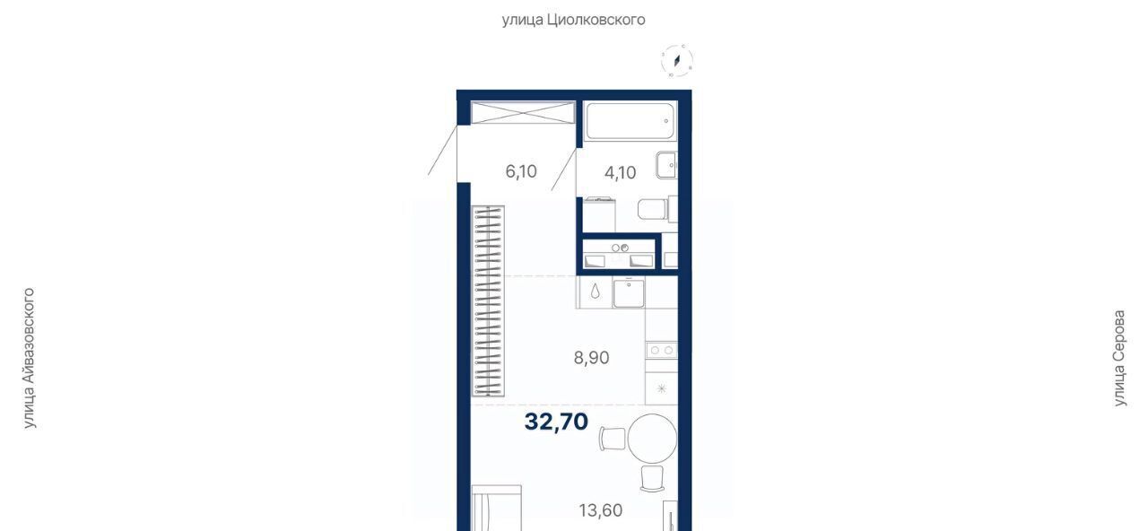 квартира г Екатеринбург Чкаловская пер Полярников фото 1