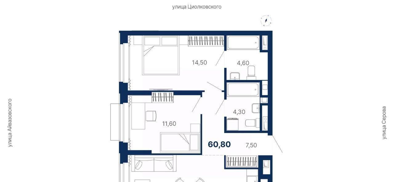 квартира г Екатеринбург Чкаловская пер Полярников фото 1