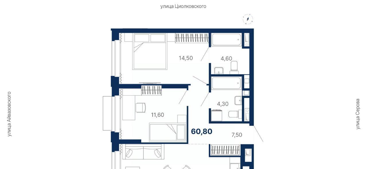 квартира г Екатеринбург Чкаловская пер Полярников фото 1
