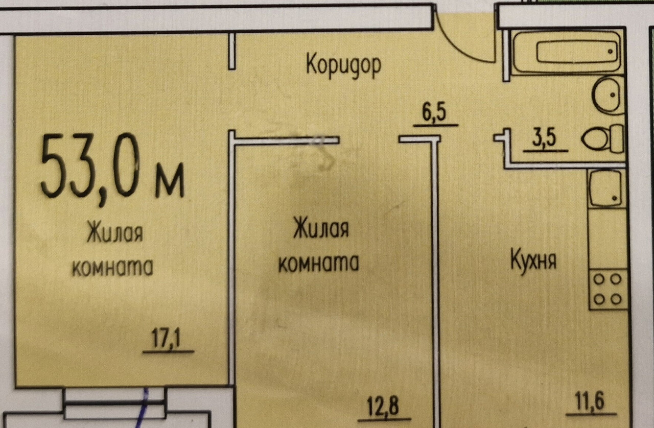 квартира г Калуга ЖК «КОШЕЛЕВ-проект» 3 м-н, Павла Ягужинского фото 18
