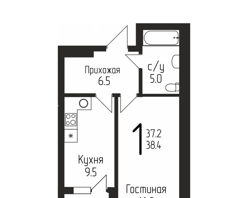 квартира г Уфа р-н Кировский Затон ул Бородинская 19 ЖК «Кузнецовский» м-н фото 1