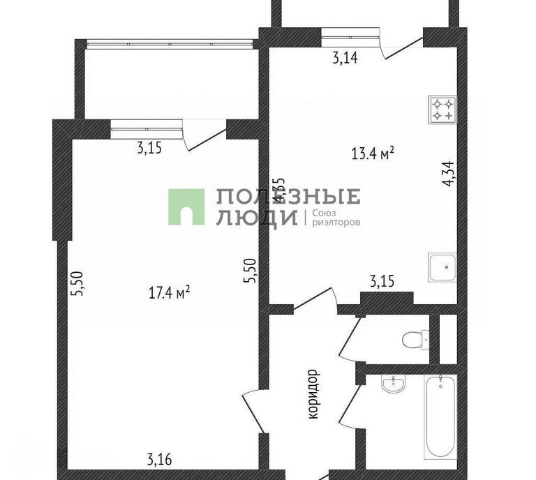 квартира г Белгород б-р Юности 43 Западный округ фото 15
