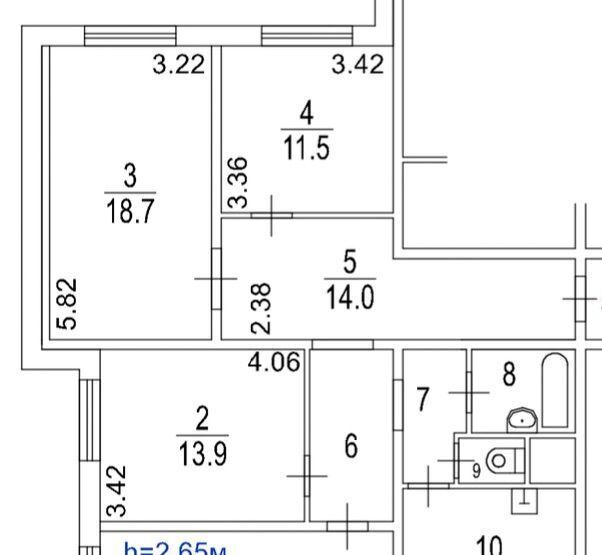 квартира г Москва ул Новаторов 36к/2 Новаторская фото 37