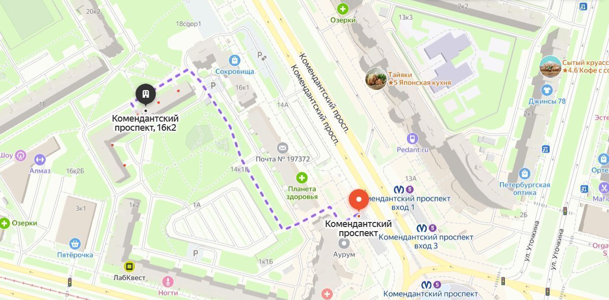 квартира г Санкт-Петербург метро Комендантский Проспект пр-кт Комендантский 16к/2 округ Озеро Долгое фото 21