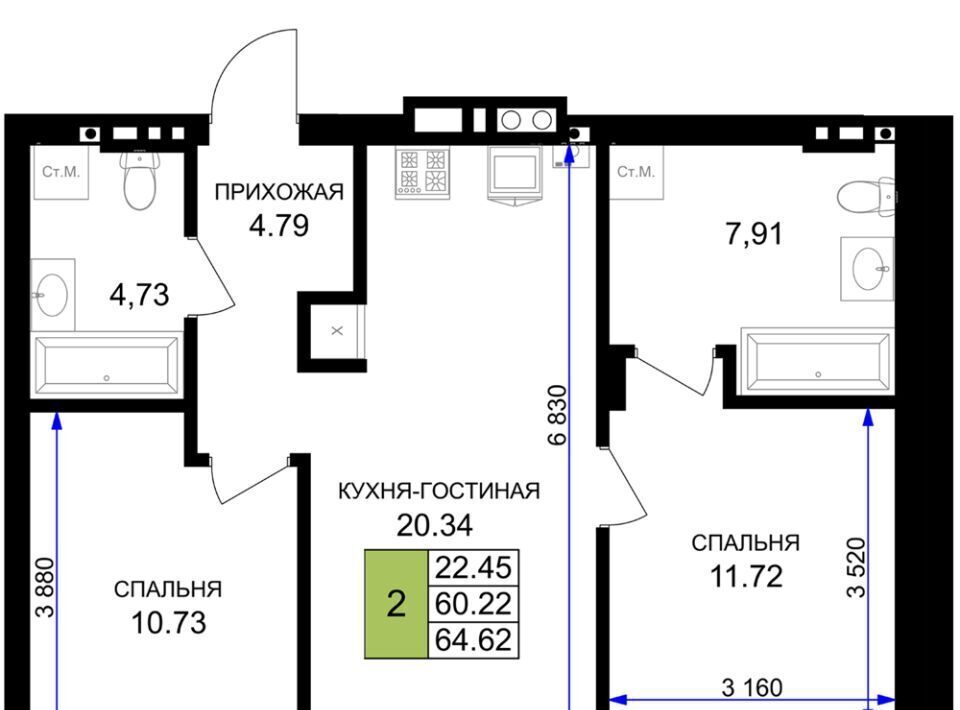 квартира р-н Гурьевский г Гурьевск ЖК «Включи» фото 1