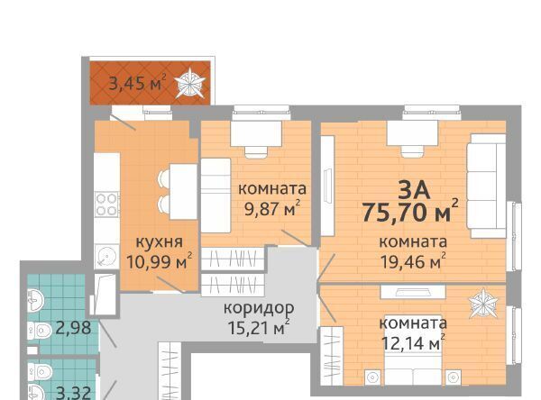 квартира г Екатеринбург Чкаловская ул Краснолесья 108/1 фото 1