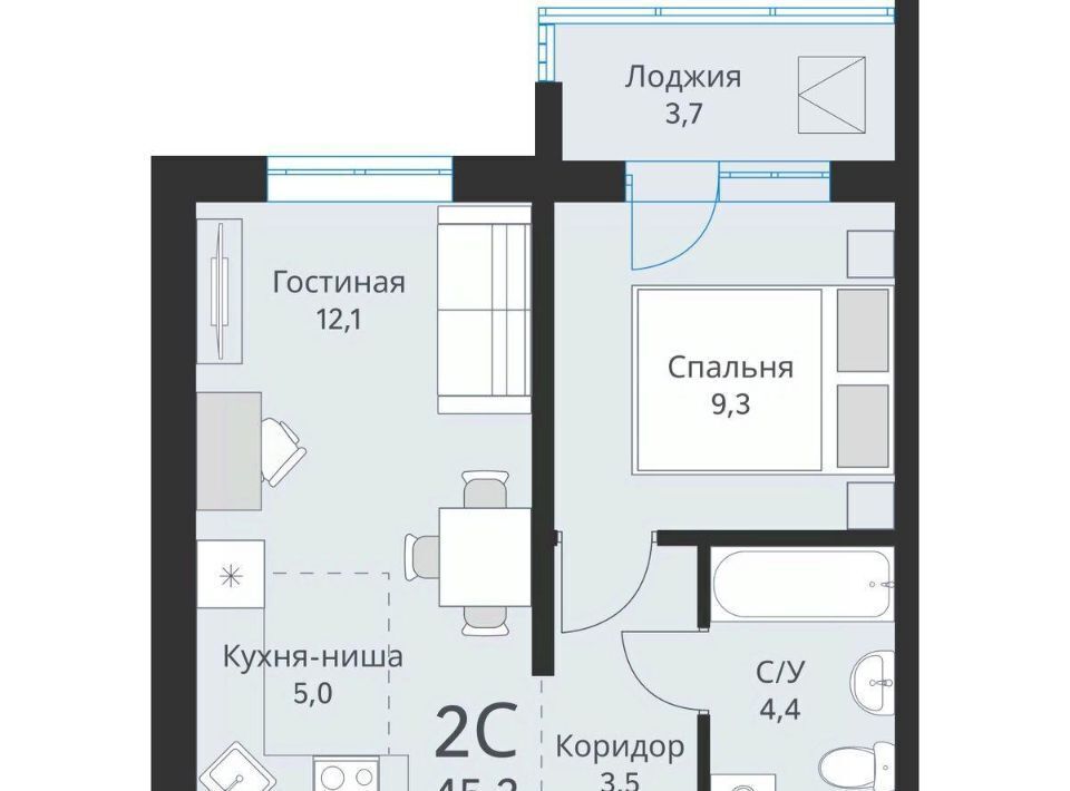квартира г Обь ЖК «Свои люди» Площадь Маркса фото 11