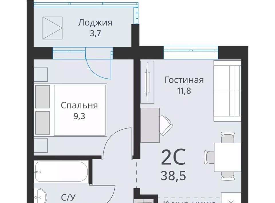 квартира г Обь ЖК «Свои люди» Площадь Маркса фото 11