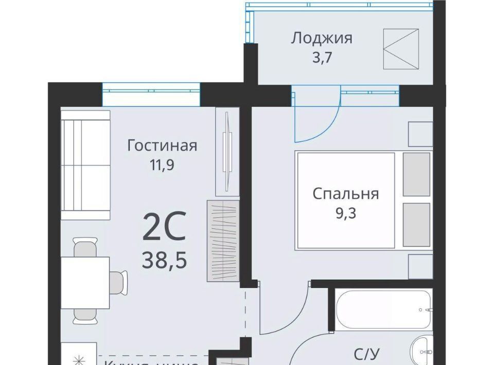 квартира г Обь ЖК «Свои люди» Площадь Маркса фото 11