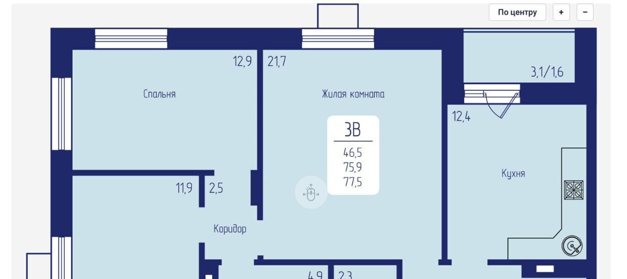 квартира г Красноярск р-н Октябрьский пр-кт Свободный 66рк/3 фото 1