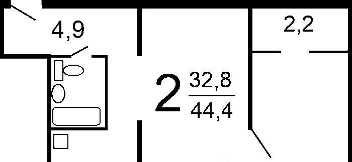 квартира г Шелехов мкр 4-й 1 фото 2