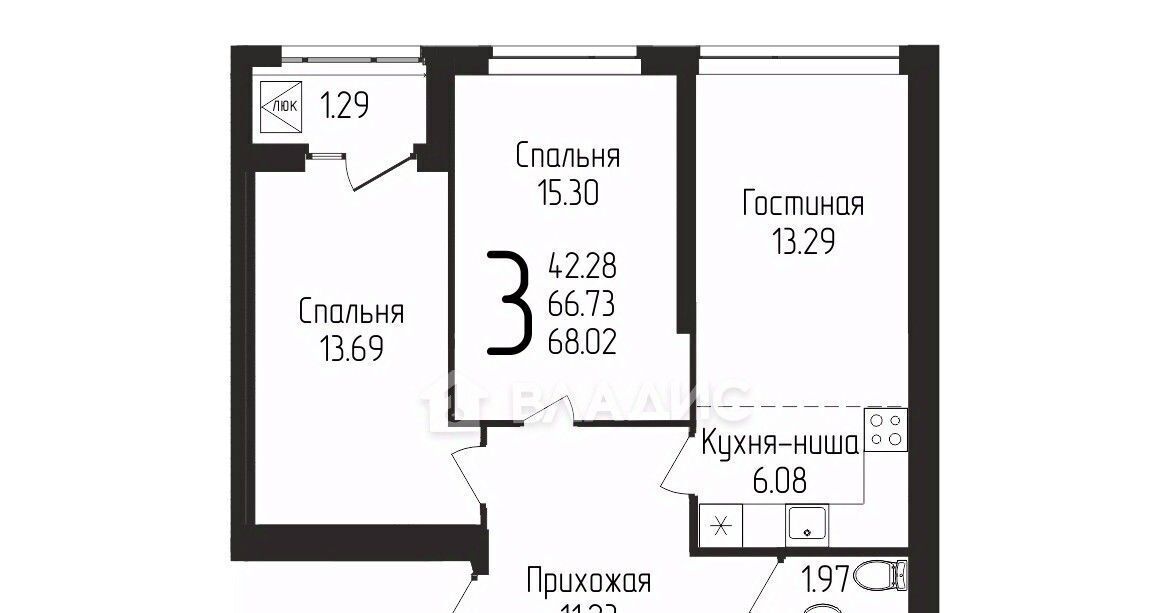 квартира г Уфа р-н Кировский ул Бородинская 19 фото 6