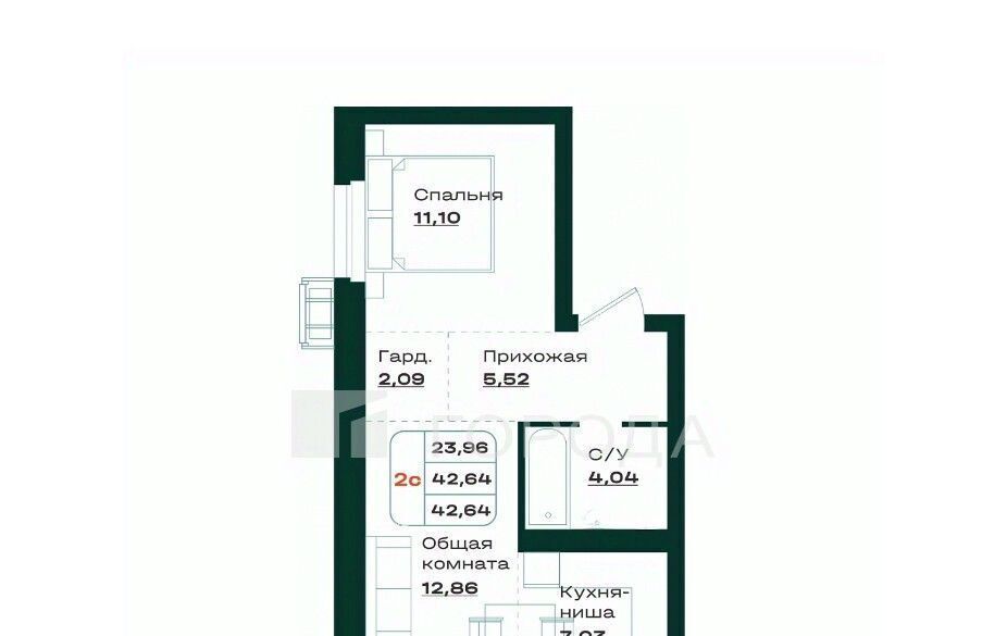 квартира г Барнаул р-н Железнодорожный пр-кт Строителей 18к/1 фото 1