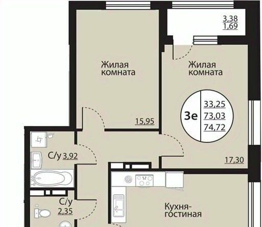 квартира г Воронеж р-н Центральный пр-кт Московский 138 ЖК «Бунин» фото 1