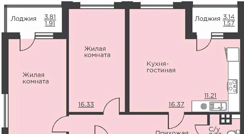 квартира г Воронеж р-н Центральный ул Ломоносова 116б ЖК «‎Городские сады» фото 1