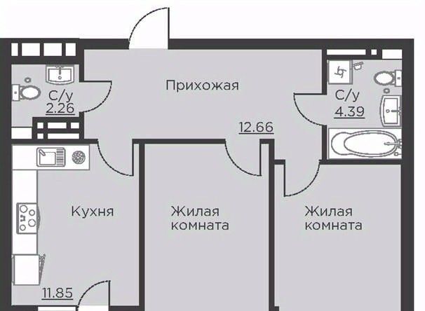 квартира г Воронеж р-н Центральный ул Ломоносова 116б фото 1