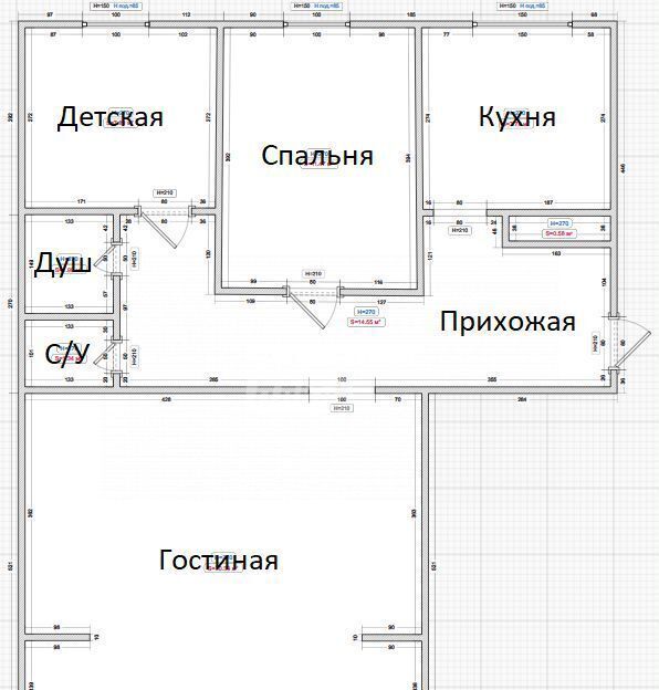 квартира г Махачкала р-н Ленинский пр-кт Имама Шамиля 91а фото 21