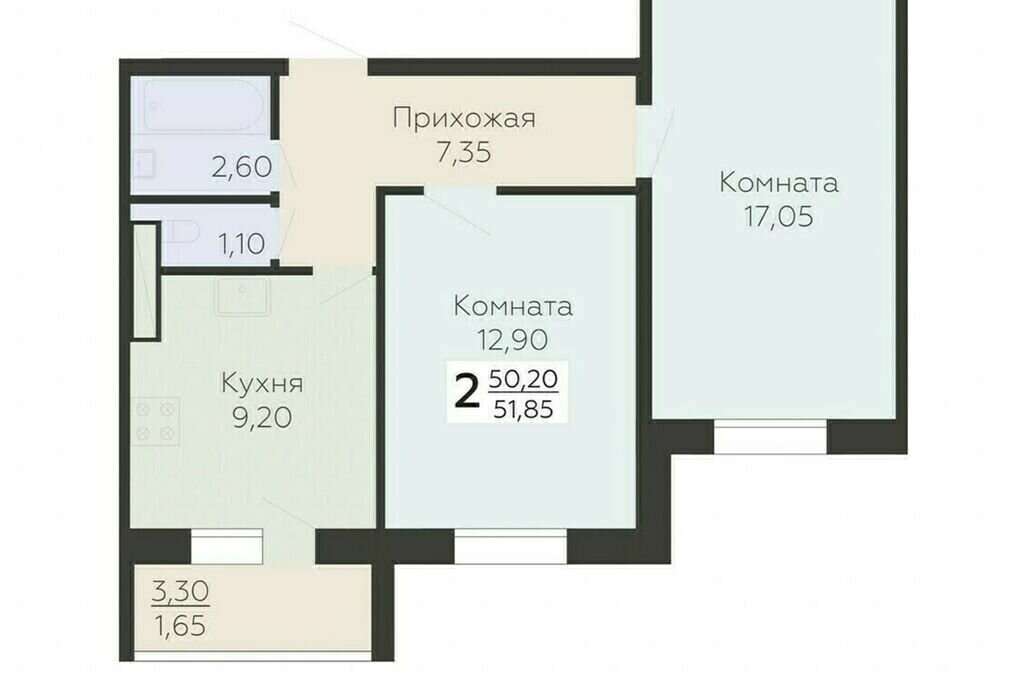 квартира г Всеволожск Южный ЖК Радужный Улица Дыбенко фото 1