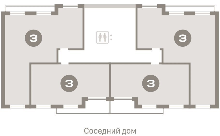 квартира г Тюмень ДОК ЖК «Октябрьский на Туре» фото 3