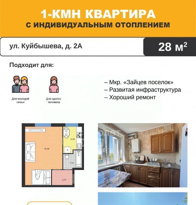 квартира г Димитровград ул Куйбышева 2а фото 2