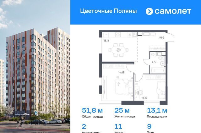 ЖК «Цветочные поляны сити» р-н Филимонковское, Новомосковский административный округ, Филимонковский район, к 11 фото