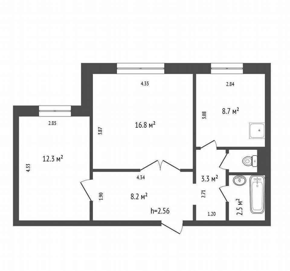 квартира г Красноярск р-н Кировский ул Кутузова 12а фото 18