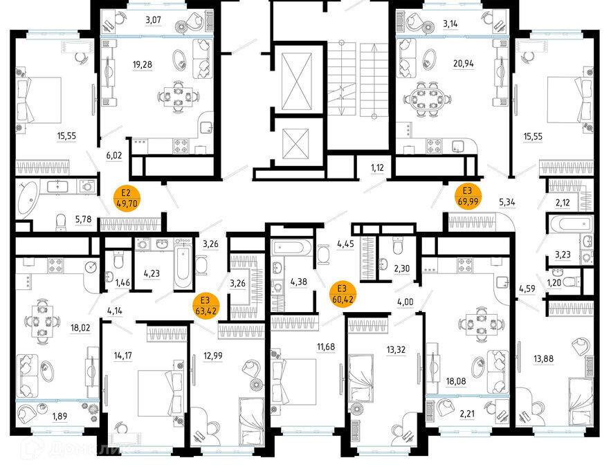 квартира г Рязань ул Земнухова 3 фото 2