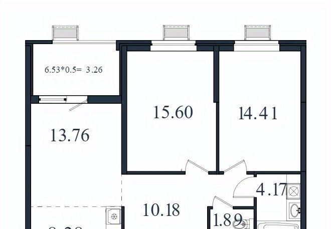 квартира г Краснодар п Березовый р-н Прикубанский ЖК «Молодежный-2» фото 1