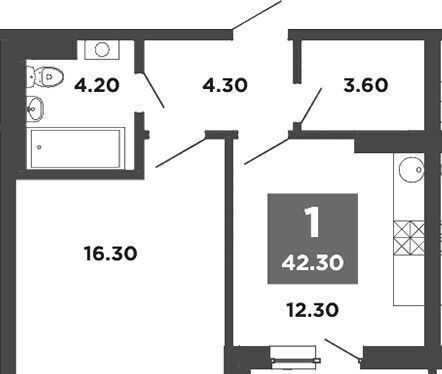 квартира г Краснодар р-н Прикубанский ул им. Мурата Ахеджака 12 корп. 5 фото 2