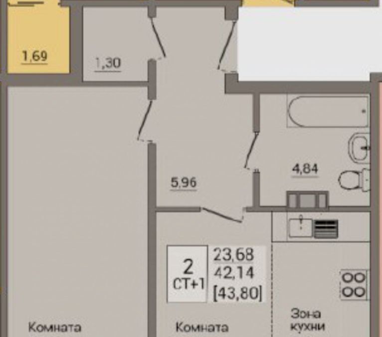 квартира г Челябинск р-н Курчатовский пр-кт Краснопольский 22 фото 2