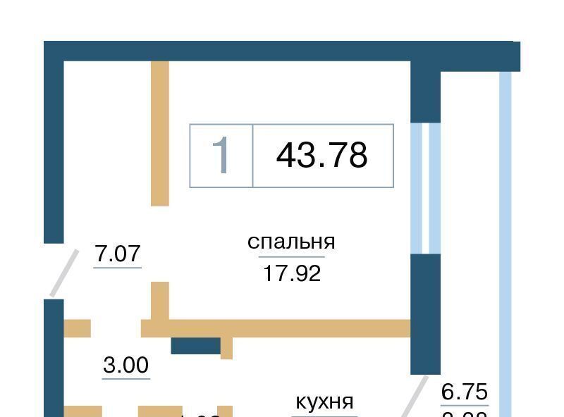 квартира г Красноярск р-н Советский микрорайон «Нанжуль-Солнечный» фото 1