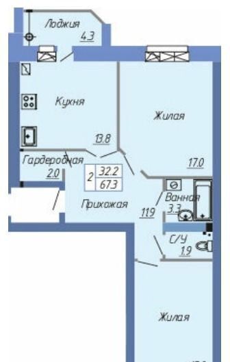 квартира г Чебоксары р-н Калининский ул. Поэта Г. А. Ефимова, д. 4 фото 1
