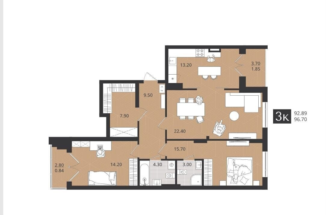 квартира г Калининград р-н Центральный ул Ломоносова 52 фото 3