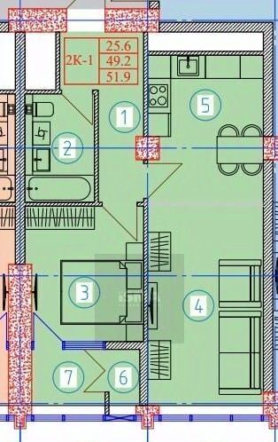 квартира г Грозный р-н Старопромысловский ул Коперника 2а фото 1