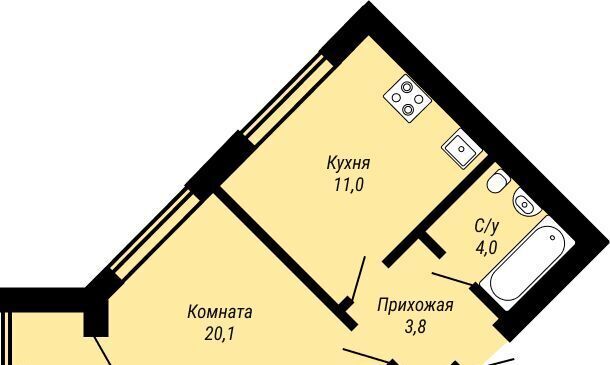 квартира г Иваново р-н Ленинский Юбилейный жилой комплекс фото 1