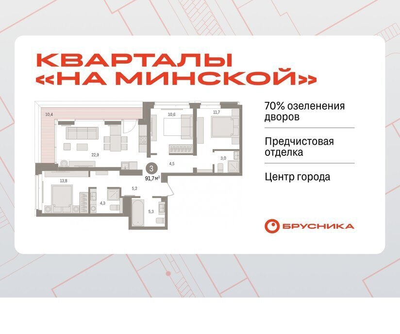 квартира г Тюмень жилой комплекс На Минской фото 1