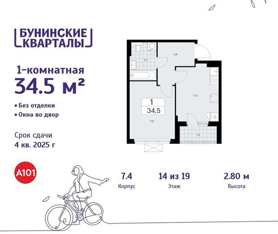 ЖК Бунинские Кварталы 7/1 метро Бунинская аллея метро Коммунарка ТиНАО фото