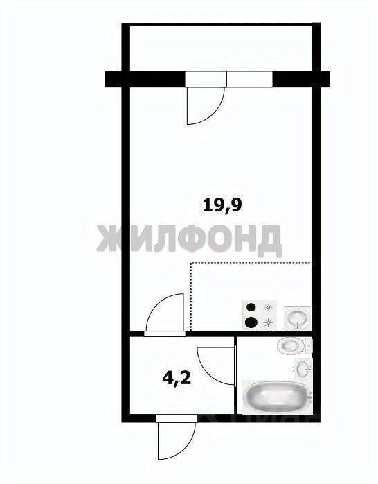 квартира г Новосибирск ул Татьяны Снежиной 45/1 фото 3