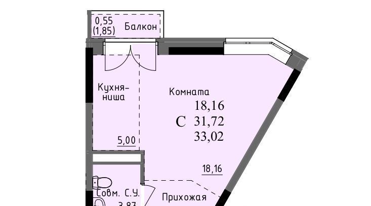 квартира г Ижевск р-н Первомайский проезд Ключевой 23а Поселок фото 1