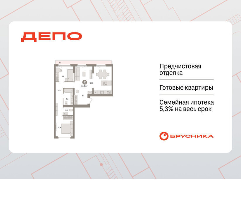 квартира г Екатеринбург Старая Сортировка Уралмаш ЖК Квартал Депо жилой район Сортировочный фото 1