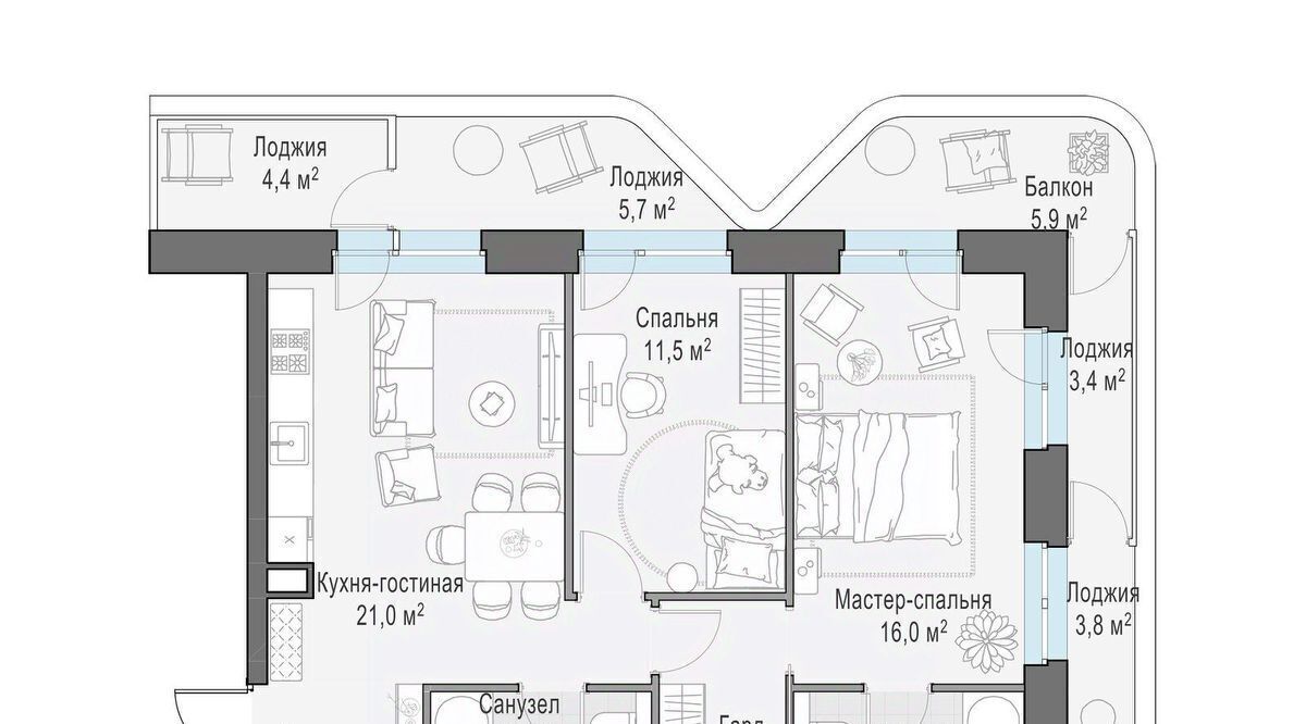 квартира г Москва метро Автозаводская ул Эдуарда Стрельцова 2к/2 фото 1