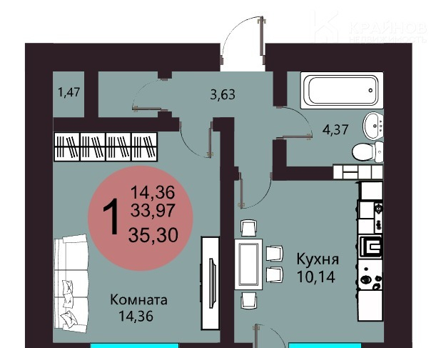 квартира г Воронеж ул Независимости 78/1 фото 2